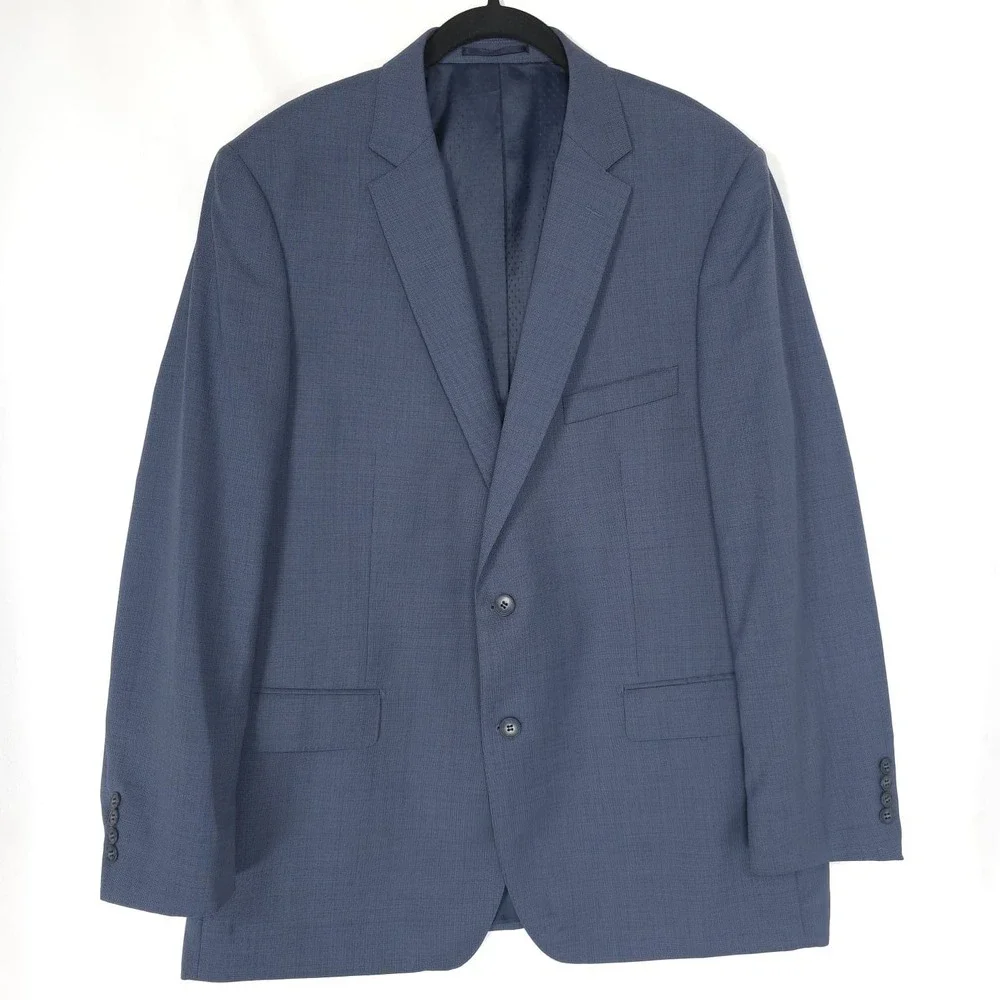 MANTONI Milan Italy Mens Suit Blazer Pants 46L Super 140S 100% Virgin Wool 38x30